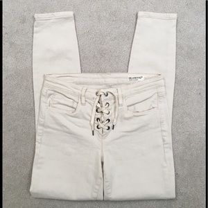 Blank NYC lace up jeans 27